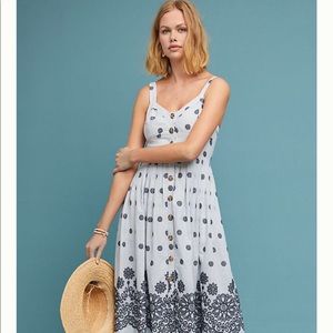 Anthropologie Blue Dress